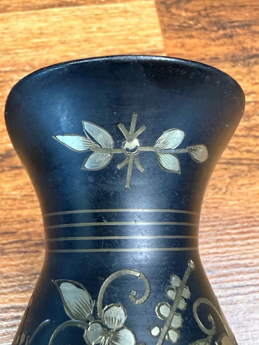 5” Pitcher/Vase with Etched Flowers